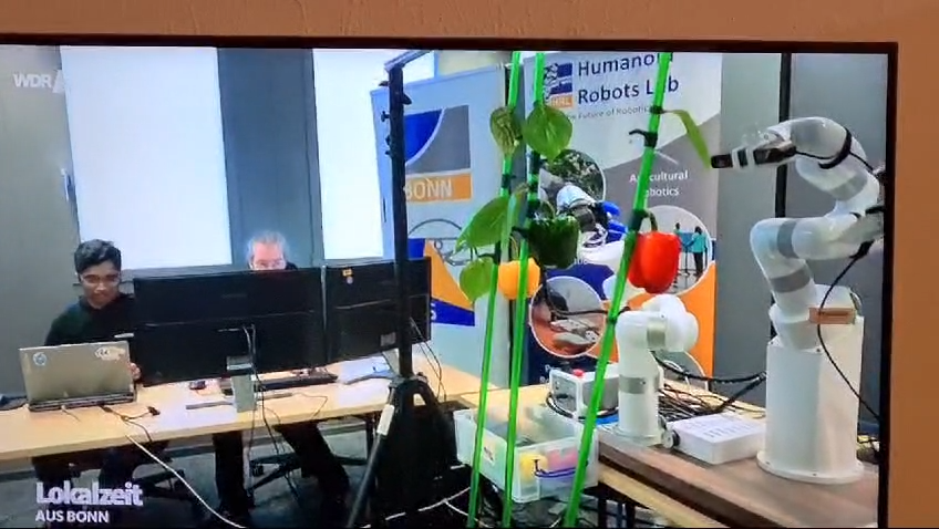 HortiBot demonstration shown on WDR Lokalzeit aus Bonn